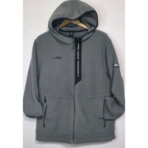 Camel Soft Sherpa Fleece Jacket Full Zip Jacket Men XL Gray Hiking Outdoor Coat